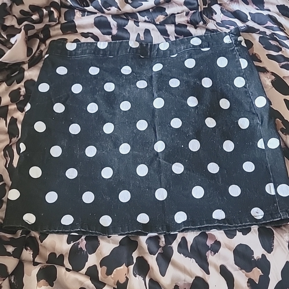 Polka dot mini skirt